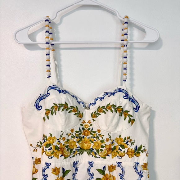 Farm Rio Off White Sicily Cotton Midi Dress - Picture 5 of 8